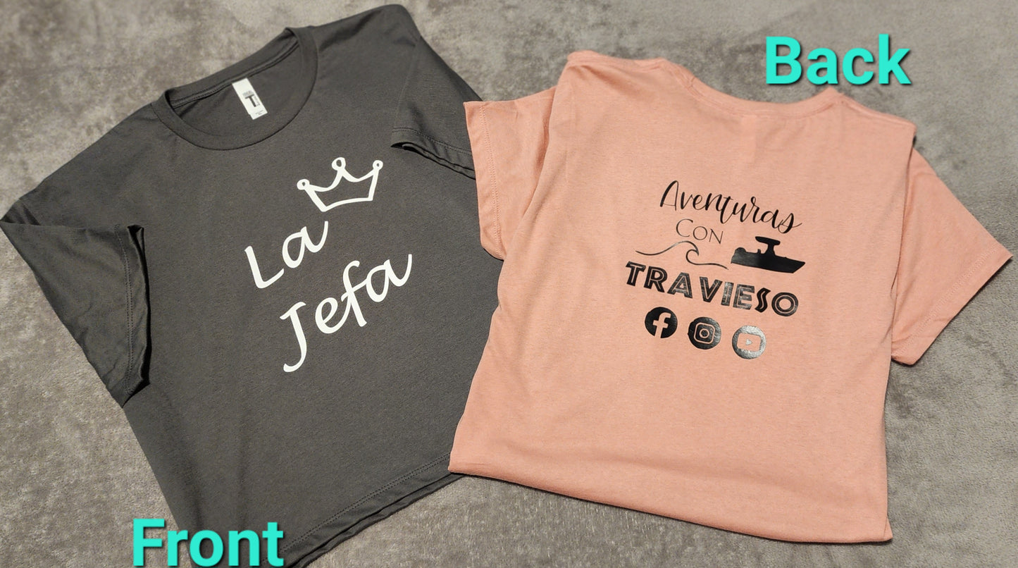 La Jefa Aventuras Con Travieso Ladies Shirt